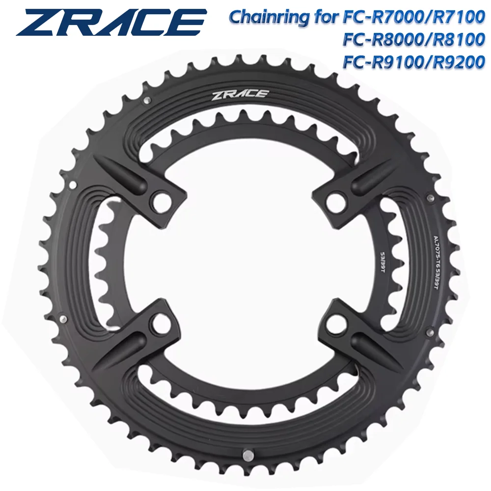ZRACE 105 FC-R7000 / ULTEGRA FC-R8000 / DURA-ACE FC-R9100 Plato de carretera asimétrico, 50-34T 52-36T 53-39T, 110BCD BCD110 4 pernos