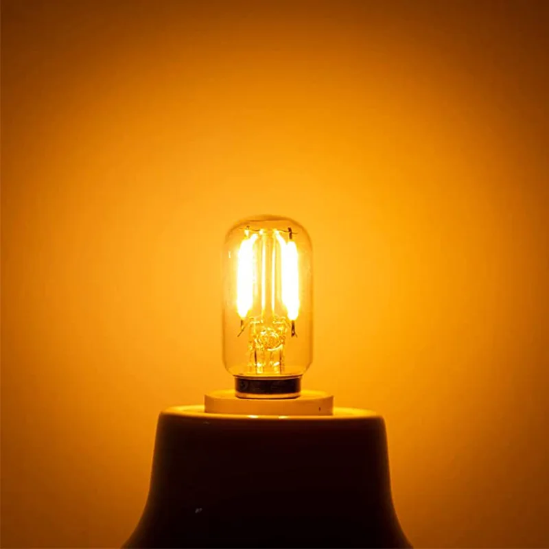 Bombilla LED Genixgreen DC 12V 24V E14 T22 1W de bajo voltaje, bombilla tubular de filamento, lámpara LED tipo candelabro E12, luces para habitaciones de autocaravanas y locomotoras.