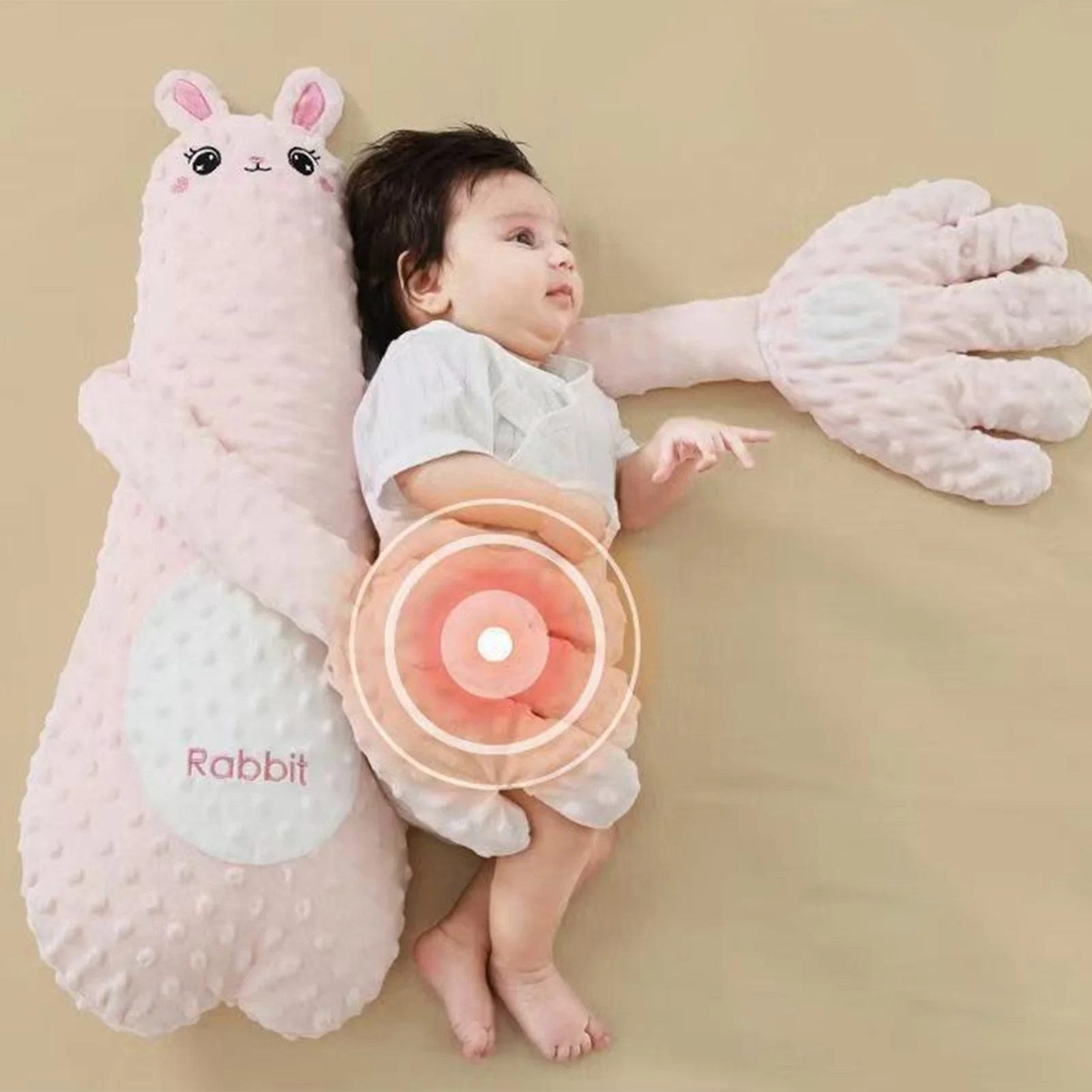Muñeco para dormir para bebé con control remoto de palma calmante, 3 almohadas eléctricas ajustables para mano de bebé, palmaditas calmante para niños pequeños