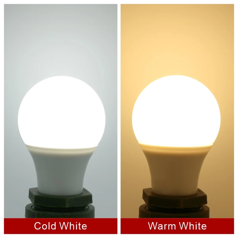 Bombilla LED E27 DC/AC 12V-85V 3W 6W 9W 12W 15W 18W 25W luz de bajo voltaje 12 voltios iluminación de foco lámpara blanca fría/cálida