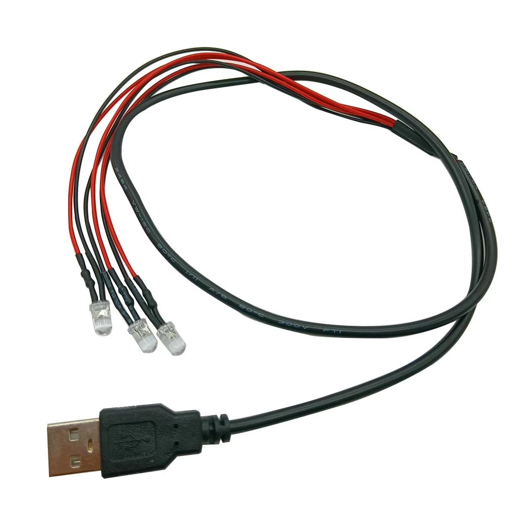 Puerto USB con cable de luz LED modelo de luz atmósfera de grupo luz nocturna pequeña fuente de luz manual rojo, verde, azul, amarillo, blanco