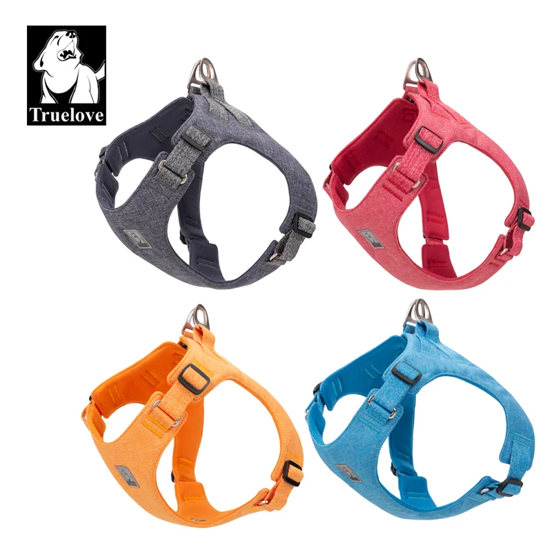 Truelove Arnés para mascotas reciclado Material reciclado ecológico ajustable de alta calidad Sin tirones Transpirable Suave Reflectante TLH3012