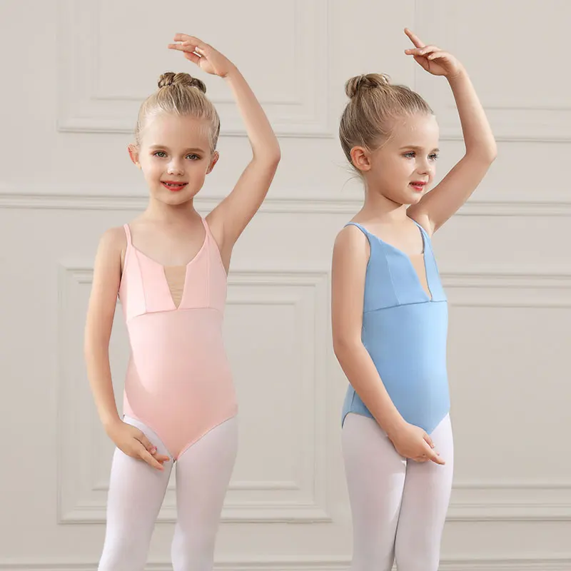 Leotardos de Ballet para niñas, monos de baile para niños, leotardo de gimnasia sin mangas, trajes de baile de Ballet para estudiantes, Ropa de baile