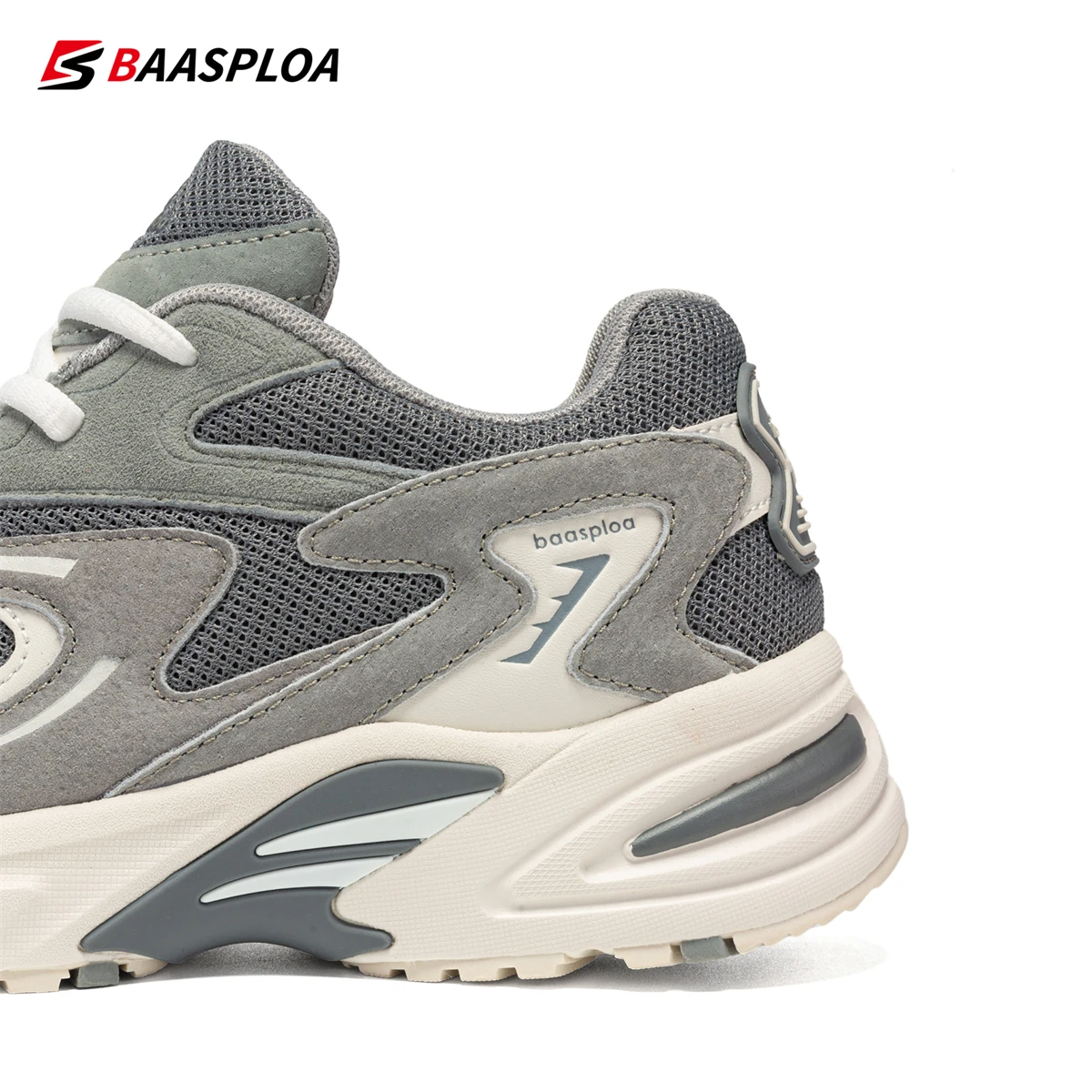 Baasploa, nuevos zapatos para correr para hombre, moda para actividades al aire libre, zapatos deportivos de malla ligeros, zapatos informales transpirables antideslizantes para caminar para hombre