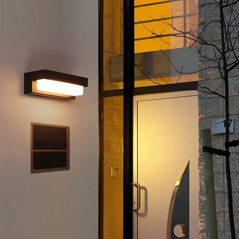Luces LED solares para exteriores, decoración impermeable para jardín, balcón, lámpara alimentada por energía Solar, porche, escaleras, ahorro de energía, luz de pared de tres colores