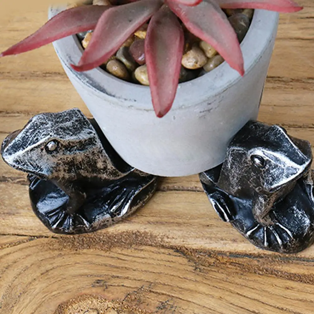 Juego de 3 pies para macetas, pies decorativos para macetas artesanales de resina de tortuga/perro/rana/gato, Base para maceta con estatua de Animal pequeña de 5,5 cm