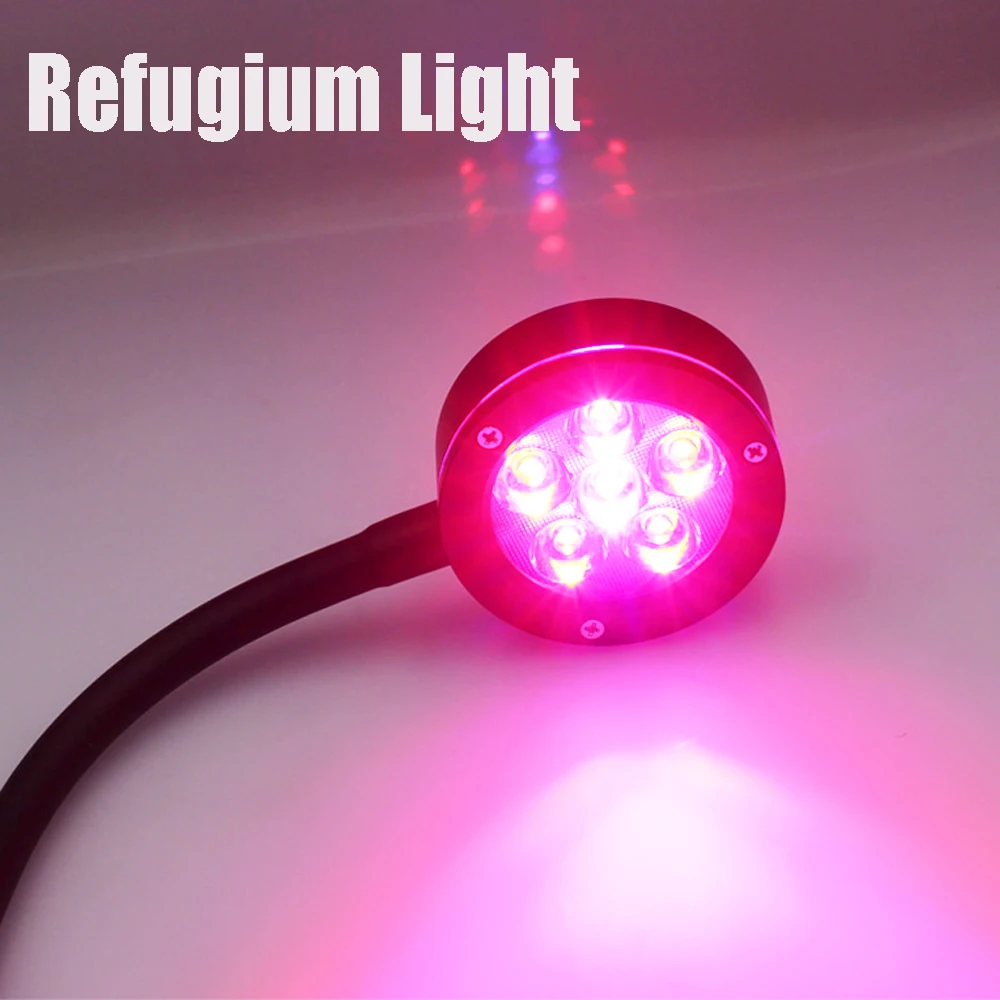 Nano Glo-Luz LED de alta potencia para acuario, luz de cultivo de 6x3W, espectro rojo y azul con Clip ajustable