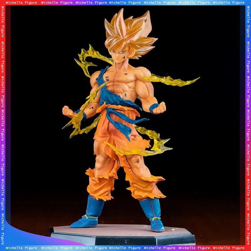 Figura de acción de Dragon Ball para niños, modelo de Anime de Son Goku Super Saiyan, 17cm/6,69 pulgadas, regalos coleccionables
