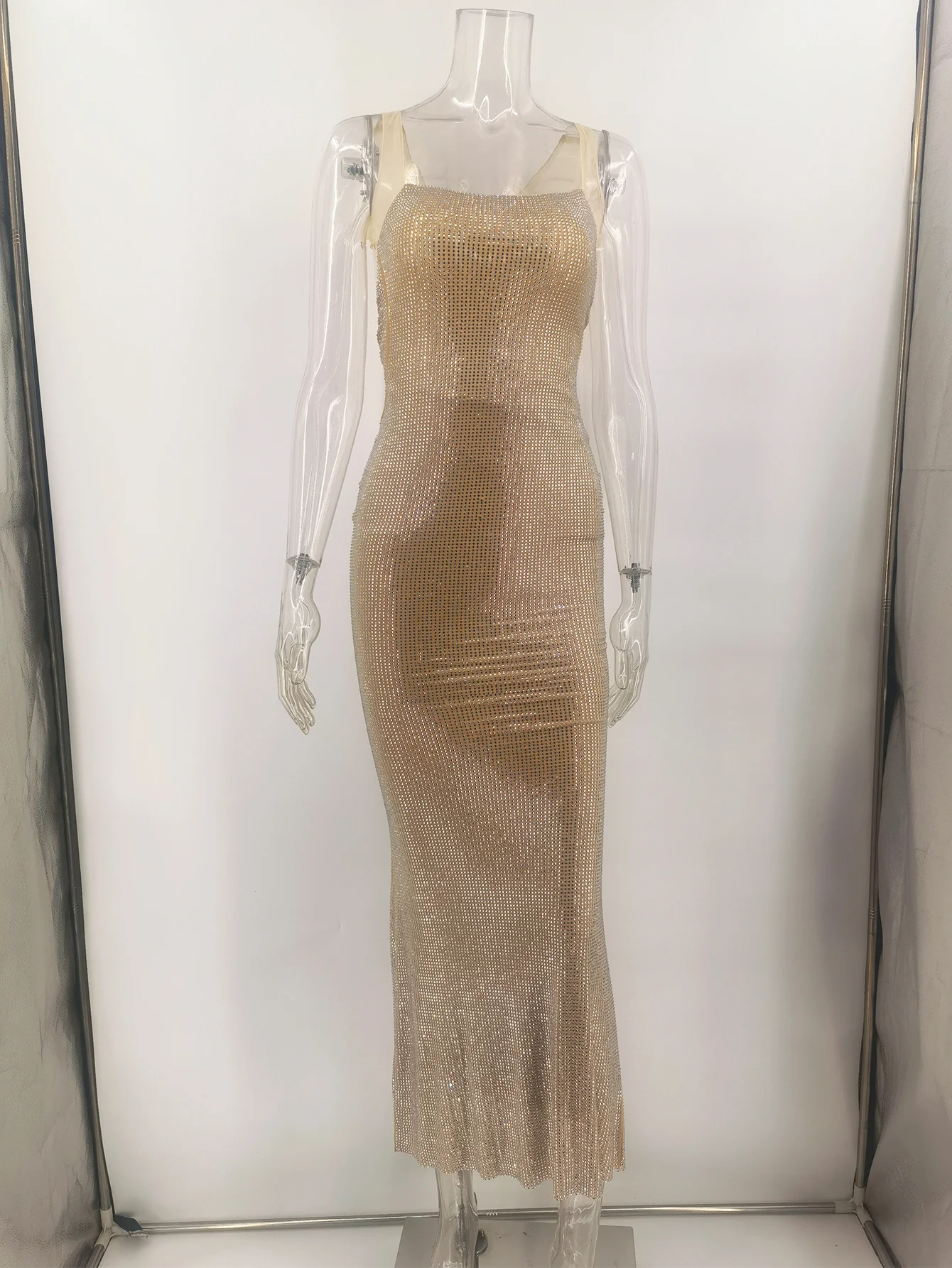 Vestidos Largos de Fiesta con Pedrería, Elegantes y Sensuales para Mujer, Vestido Maxi de Verano sin Espalda, Vestidos de Noche para Cumpleaños, Baile de Graduación