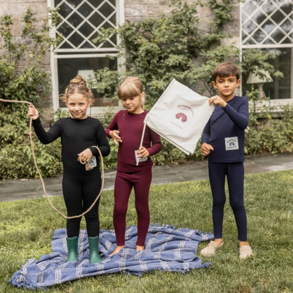AP AW26 Modal Fabric Explorer Club Collection, ropa a juego para niños y niñas, ropa informal cómoda para niños