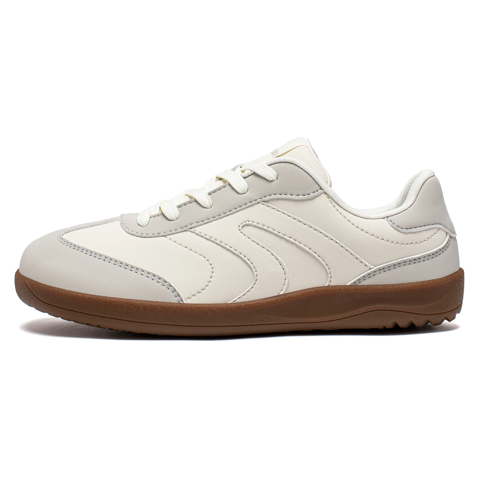 HOBIBEAR Zapatos de punta ancha Zapatillas de deporte descalzas de cuero artificial unisex Zapatos casuales retro Zero Drop para mujeres y hombres