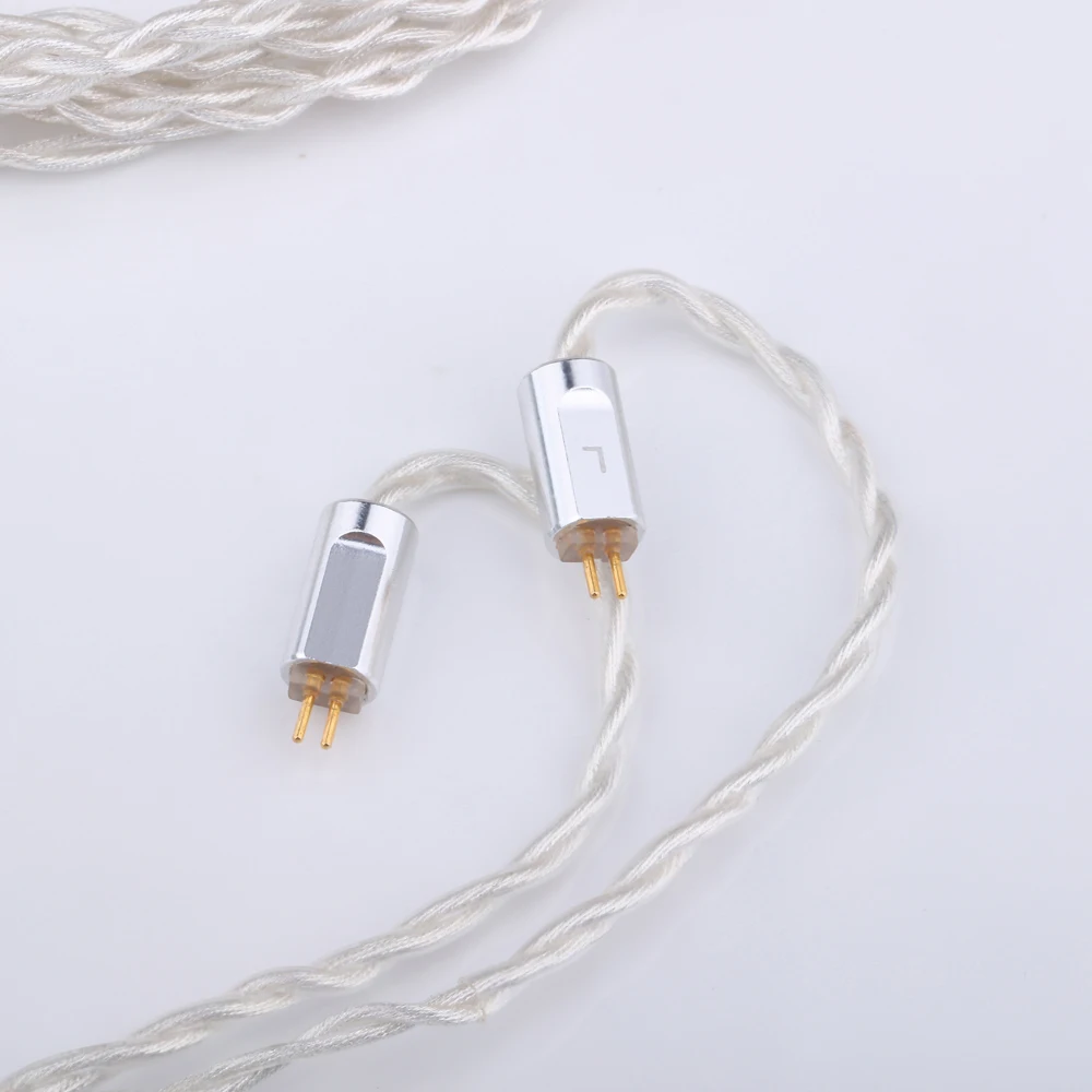 PULA-Cables de auriculares para Monitor de oído, 4 núcleos, cobre de alta pureza, chapado en plata, IEM HiFi, 2,5/3,5/4,4 MM, enchufe equilibrado MMCX de 2 pines