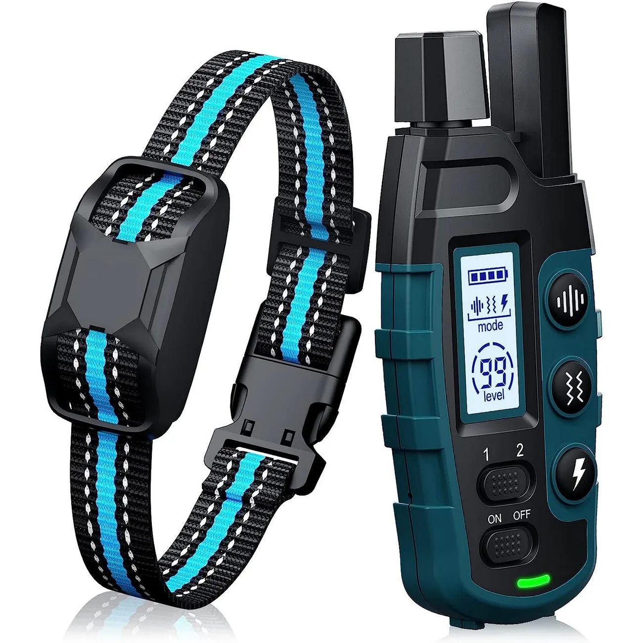 Collar de entrenamiento para perros de 3300 pies con control remoto, recargable, resistente al agua, con pitido, vibración, choque, entrenamiento de mascotas de alta calidad