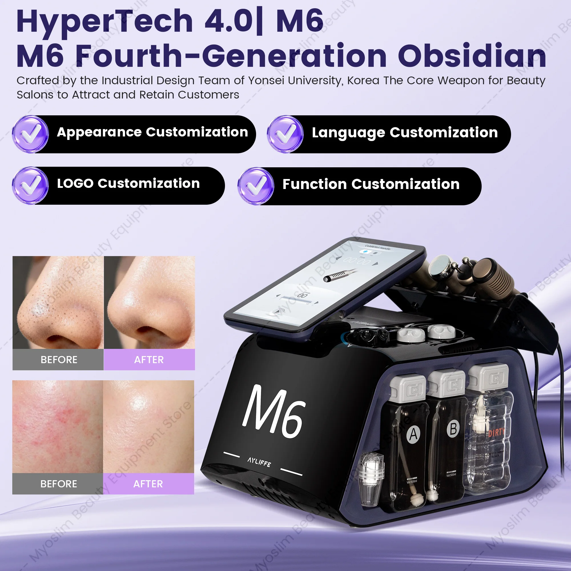 NUEVA Máquina de Gestión Facial M6 Hydri, Hidradermoabrasión, Limpieza Profunda, Lifting Facial, Equipo Profesional para Salón de Belleza