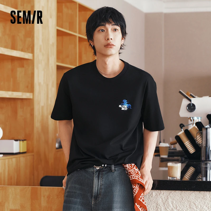 Camiseta Semir para Hombre, Estilo Tradicional con Estampado, Tejido Moderno, Informal, para Uso Diario, Cómoda, Moda Verano 2026