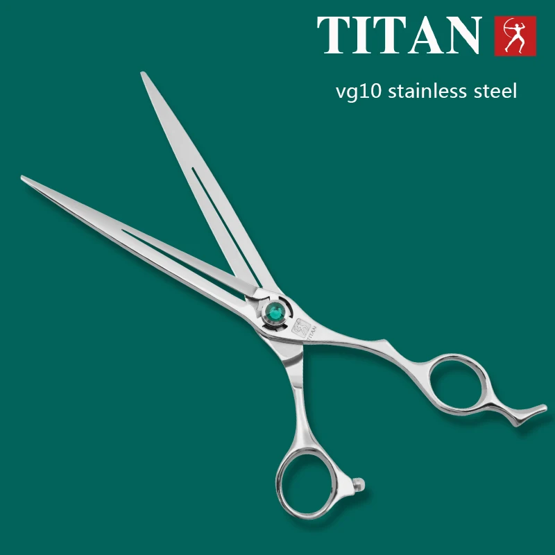 TITAN 7.0 Tijeras Profesionales de Peluquería Canina de 7.5 Pulgadas, Herramientas para Mascotas, Máquina de Corte para Perros, Tijeras de Peluquería para Mascotas