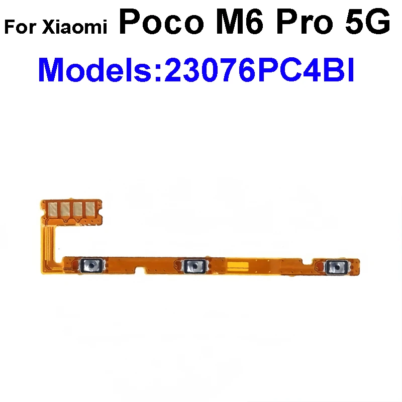 Para Xiaomi Poco M6 X6 F6 Pro Plus 4G 5G X6 Neo volumen de energía botón lateral Cable flexible cinta repuestos