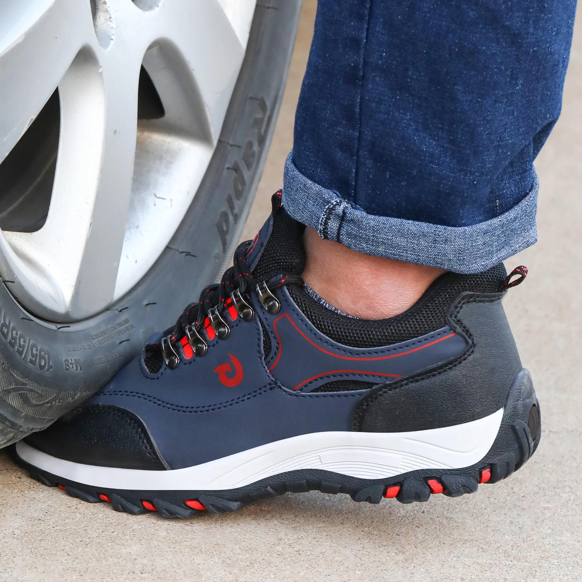 Zapatos de Seguridad con Punta de Acero para Hombre, Botas de Minería, Botas de Seguridad para Trabajo de Construcción, Anti-Aplastamiento, Anti-Pinchazos, Zapatos de Trabajo para Hombre