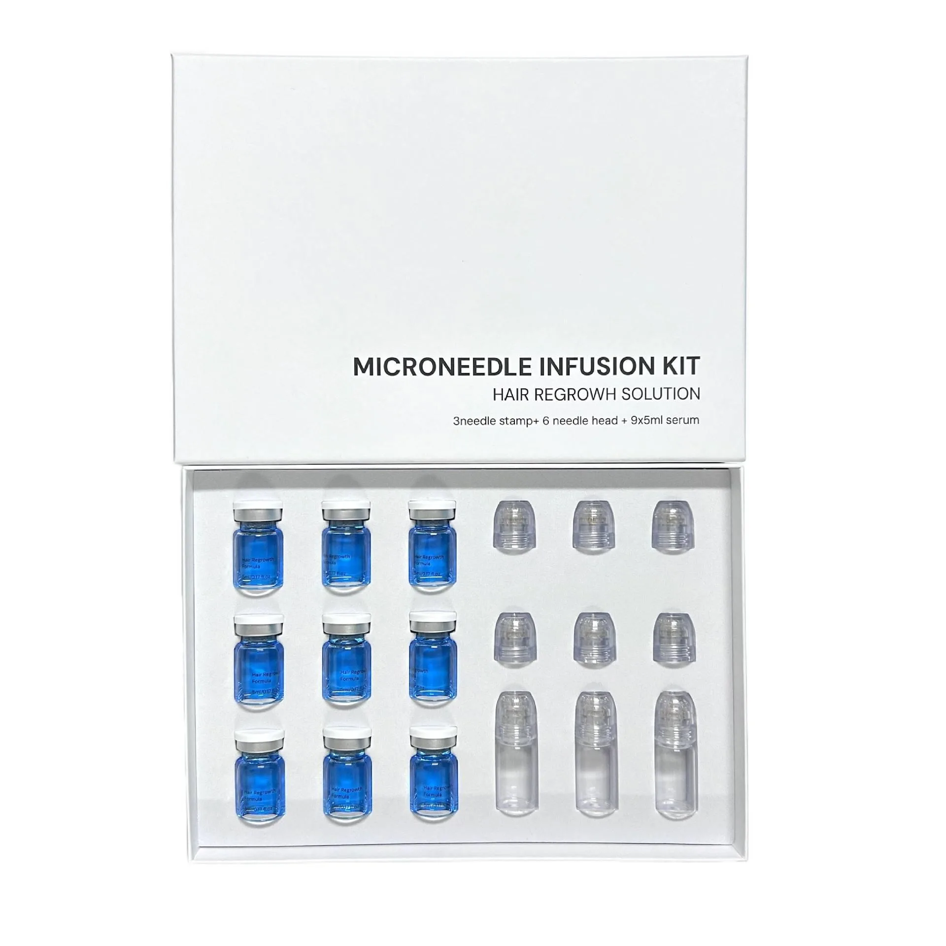 Suero de Microagujas para el Crecimiento del Cabello GHK-Cu con Péptido de Cobre Azul para Microagujas del Cuero Cabelludo