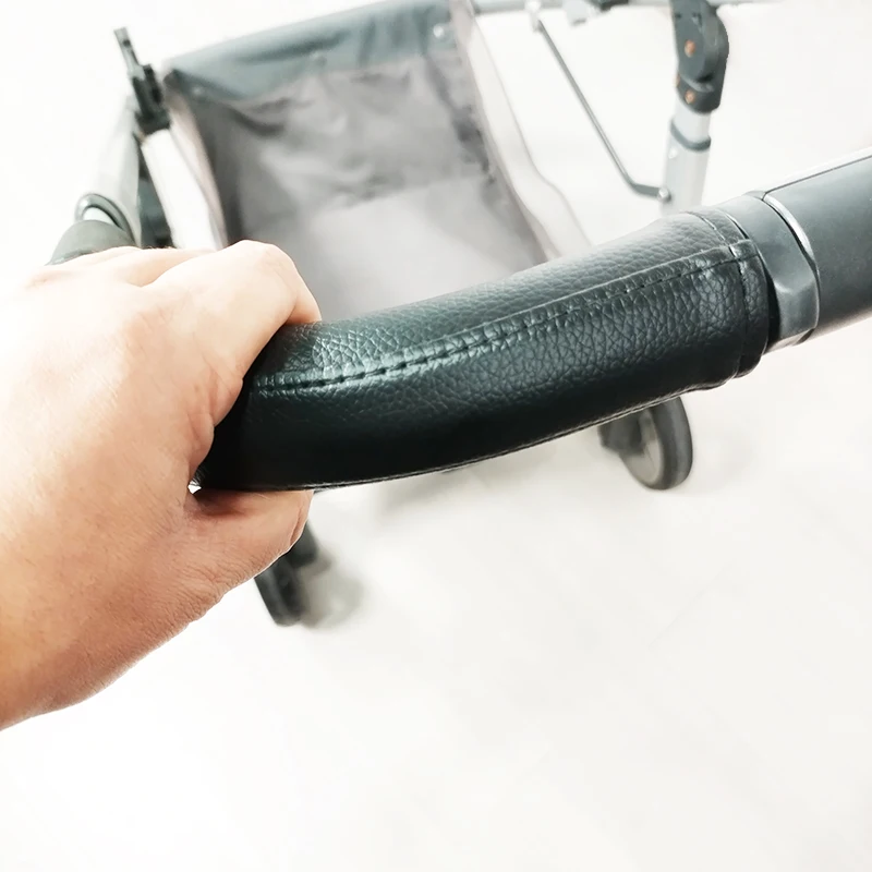 Funda de cuero para Buggy Mom Push Bar para Cybex Priam 2/3/4 Mios 2/3, funda protectora para pasamanos de mamá con mango de empuje y cremallera