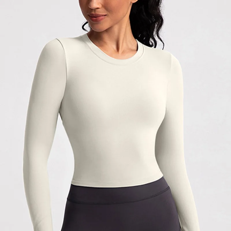 Cloud Hide-camisetas de Yoga negras con espalda de belleza para mujer, blusa de manga larga de talla grande, Top deportivo para gimnasio, camiseta para correr, camiseta de entrenamiento