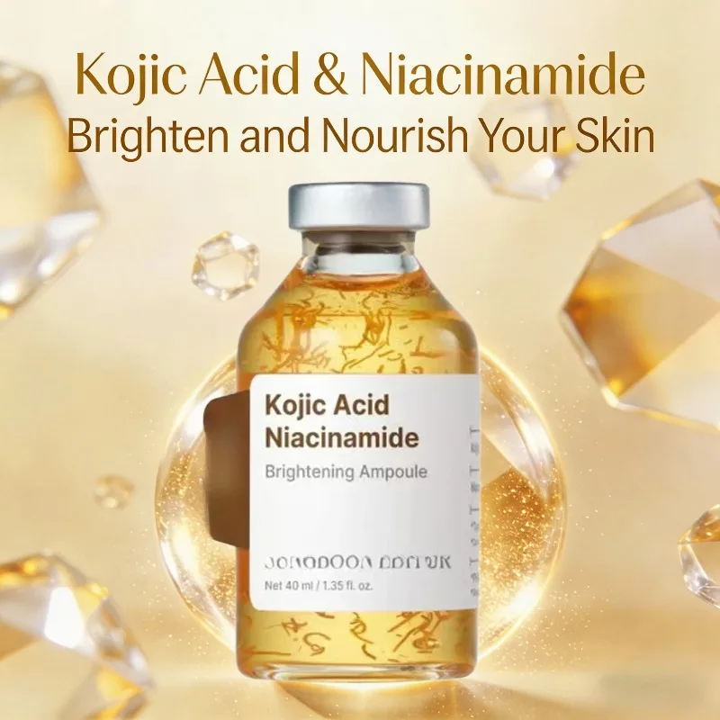 Set de Suero en Ampollas con Ácido Kójico y Niacinamida para el Cuidado de Manchas Oscuras, Iluminador, Reafirmante, Hidratante y Aclarante para el Cuidado Facial de la Piel