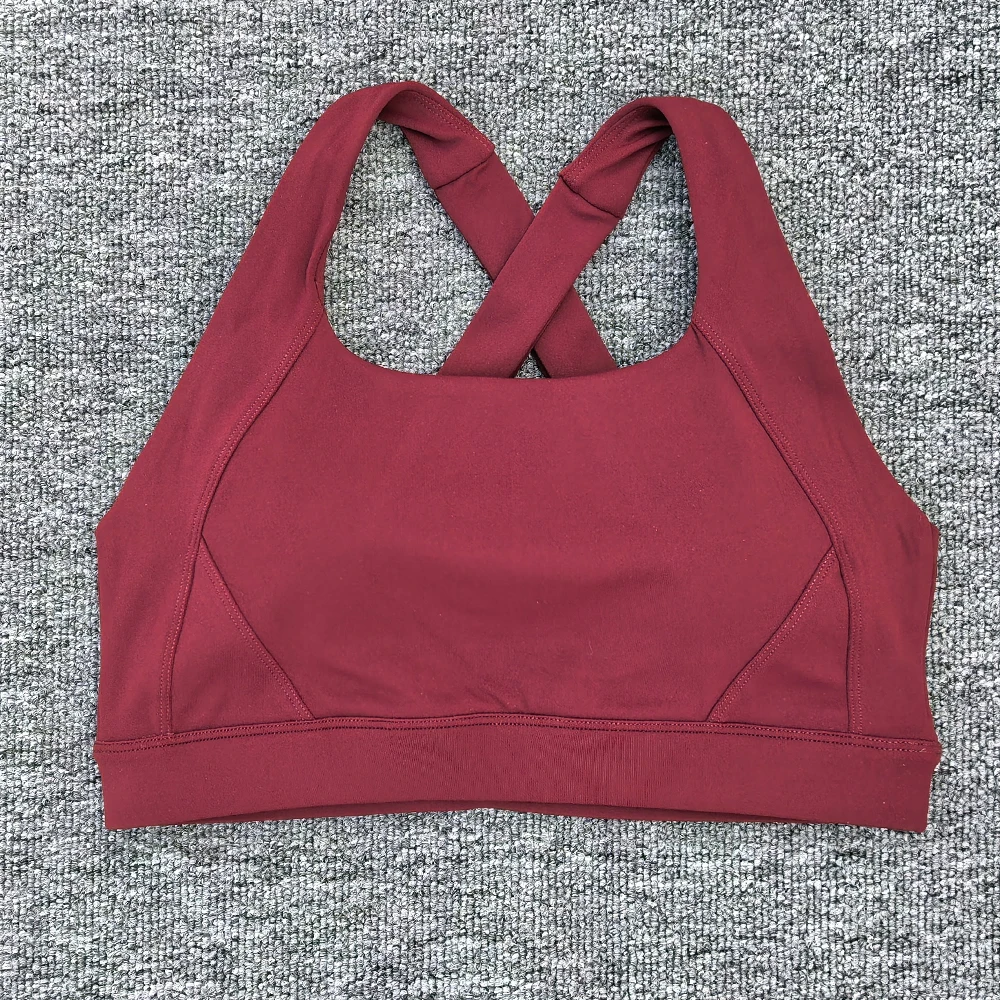 Sujetador deportivo para mujer, Top cruzado para gimnasio, entrenamiento para correr, sujetador de Yoga, ropa interior elástica para entrenamiento, ropa de Yoga Sexy para Fitness