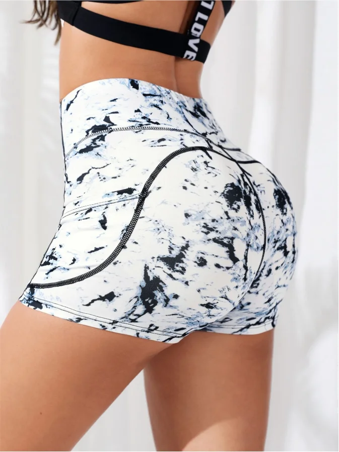 Pantalones cortos de Yoga para Fitness de cintura alta, ropa deportiva para mujer, levantamiento de glúteos, alta elasticidad, absorbe la humedad, transpirable para gimnasio y Yoga