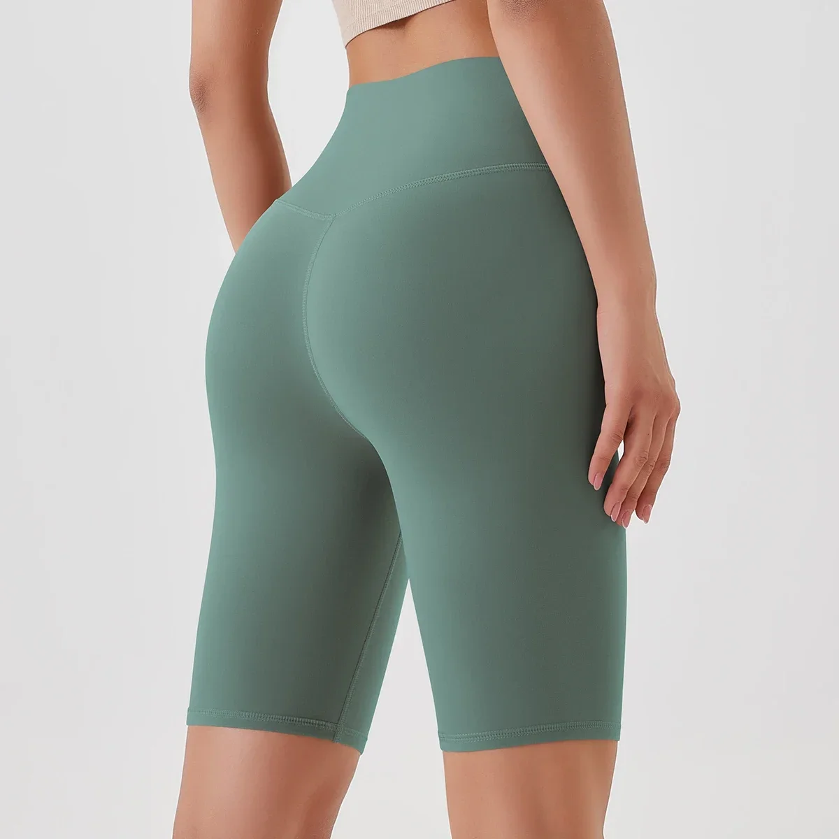 Pantalones cortos de Yoga de cintura alta para Realce de glúteos, mallas de Yoga sin costuras, ropa exterior ajustada para gimnasio y ciclismo, 2024