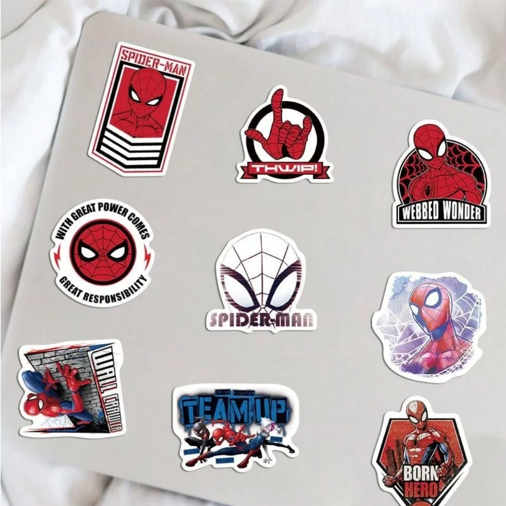 50 Pegatinas de Spider-Man Oficiales, Resistentes al Agua, de Vinilo, para Botellas de Agua, Computadoras Portátiles, Teléfonos, Cuadernos, Decoración