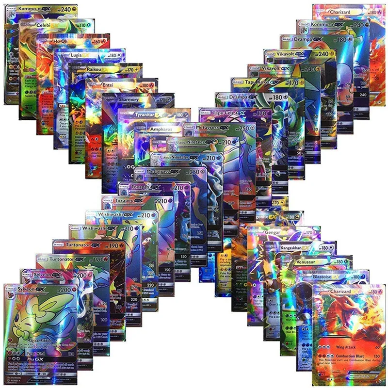 20 piezas de cartas Pokémon en inglés GX Tag Team Vmax EX Mega Shining, cartas de juego de batalla, cartas coleccionables, juguetes, regalos para niños