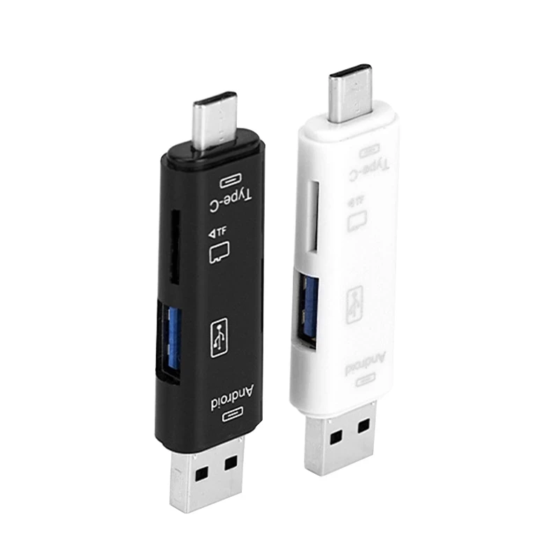 Adaptador 5 en 1 tipo C multifunción Usb Micro TF lector de tarjetas de memoria SD OTG para teléfono móvil ordenador Smartphone Dock adaptador OTG