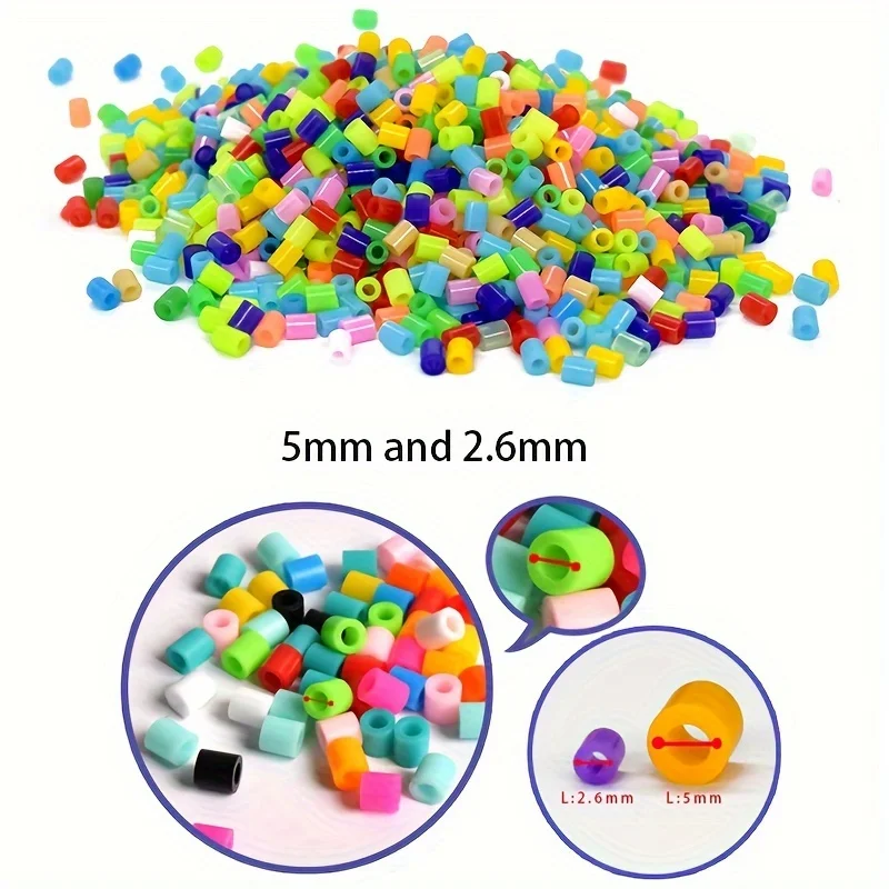 Cuentas fusibles 1000 Uds. Rompecabezas de píxeles 3D de 5MM cuentas de hierro Artesanías hechas a mano decoración DIY hacer rompecabezas juguete cuentas de fusión de alta calidad