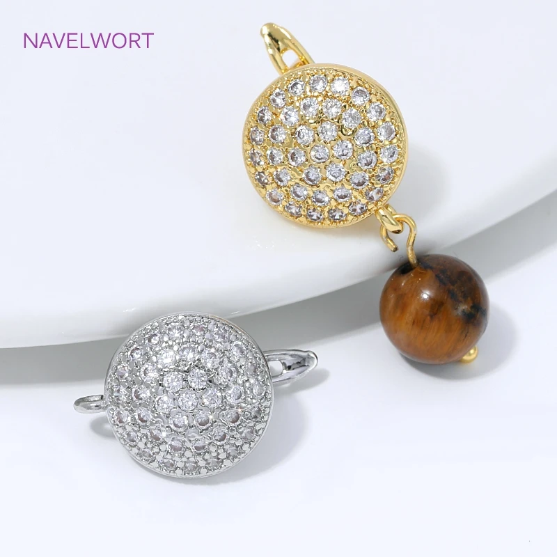 Ganchos para Pendientes en Forma de Abanico con Baño de Oro de 18K, Fijaciones de Latón para Pendientes, Cierres para Pendientes, Materiales para Joyería DIY