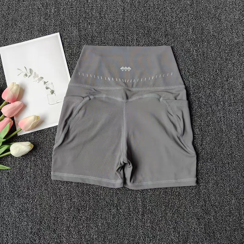 Shorts Deportivos de Yoga para Mujer, Cintura Alta, Secado Rápido, Levanta Glúteos, para Fitness, Running, Ciclismo, Shorts de Yoga de Secado Rápido de 3 Puntos, Shorts de Gimnasio