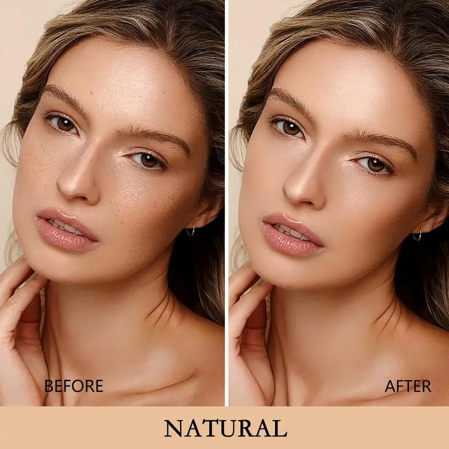 Base de Maquillaje Flower Knows Garden Air Cushion Foundation CC Cream, Corrector Amigable con la Piel, Maquillaje Hidratante con Cobertura Natural