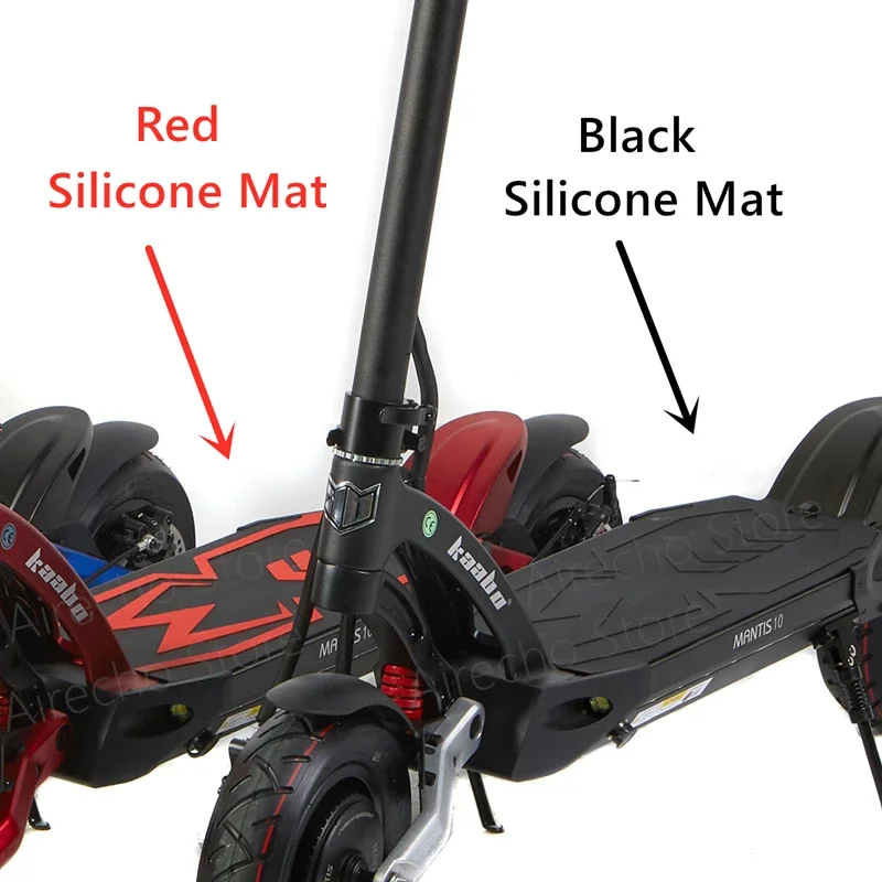 Tapete rojo de silicona Original Kaabo para Mantis Kickscooter, almohadilla negra para pie, pegatina para accesorios para patinete eléctrico Kaabo Mantis