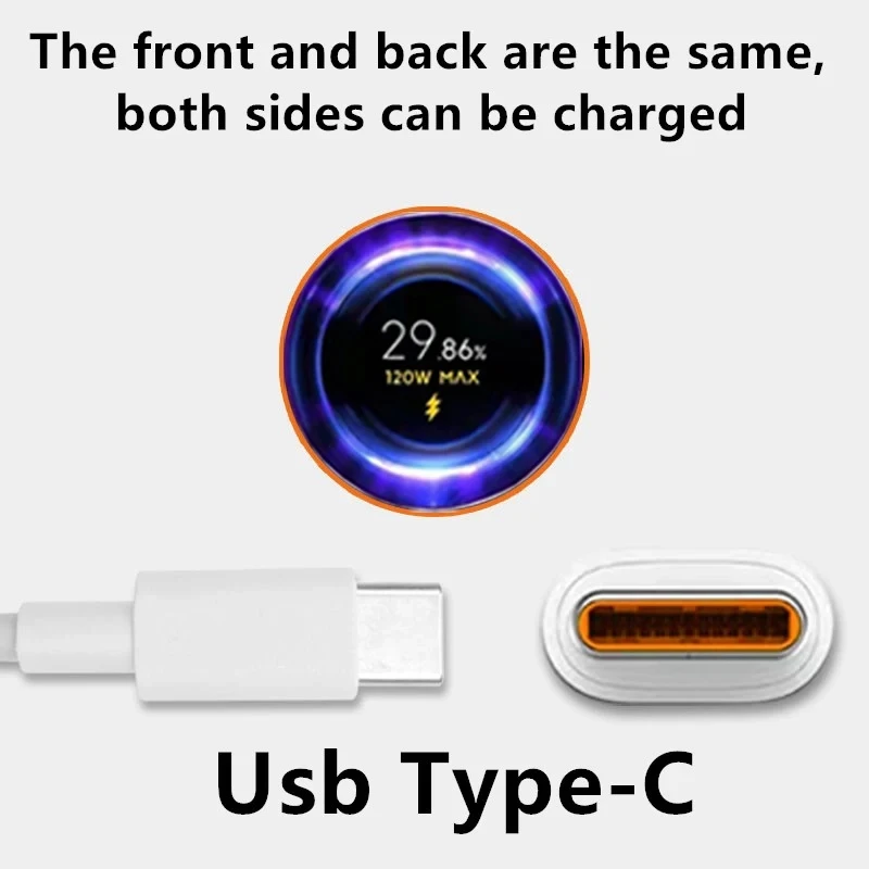 Cargador Superrápido USB de 120 W para Xiaomi, Adaptador de Corriente, Cable Tipo C de 6 A para Mi 12 11, POCO X5 X4 Pro Note 9 10 11