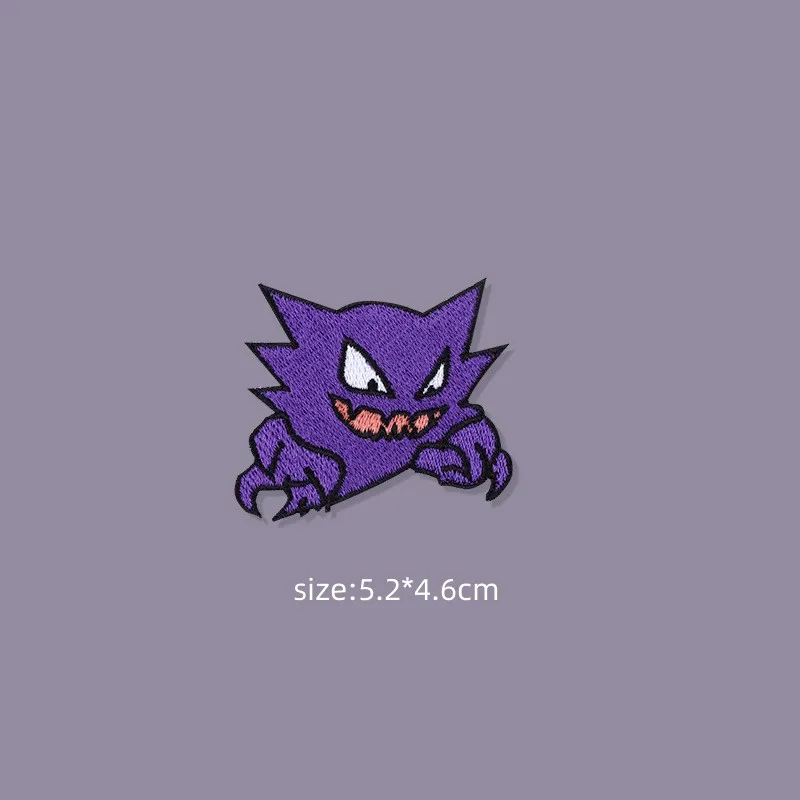 Parche de Gengar de 3 estilos originales, insignia DIY, parche de tela bordado, adorno para ropa, bolsos, chaquetas de plumas y vaqueros, regalo de Navidad