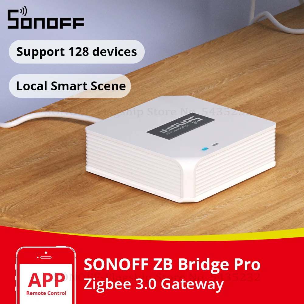 SONOFF ZB Bridge-P Zigbee Bridge Pro, Gateway Inteligente Zigbee 3.0, Compatible con Múltiples Modos, Control Remoto de 128 Dispositivos, Alexa, Google Home