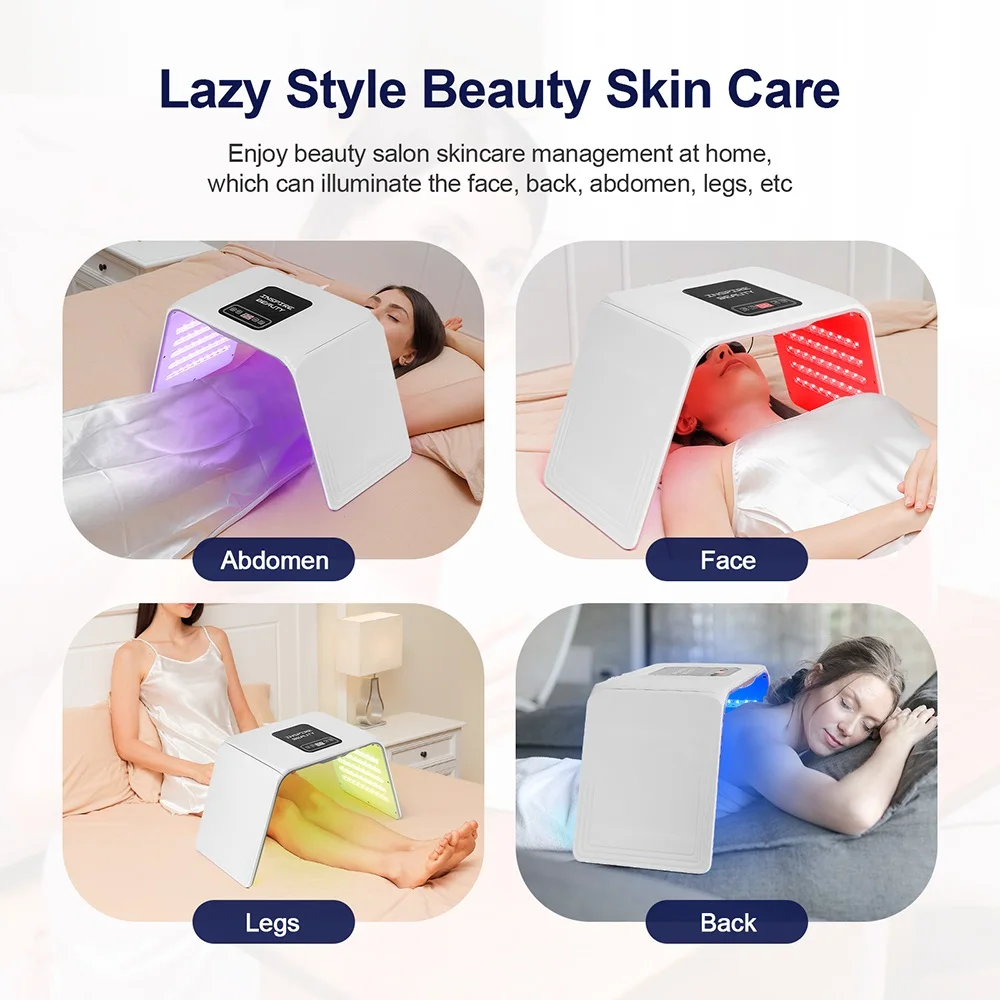 Máquina de fotones LED plegable de 160 LED, 7 colores, uso doméstico, salón de belleza, máscara LED para SPA corporal Facial, máquina PDT, máscara LED para el cuidado de la piel