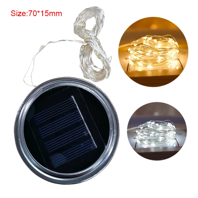 Luz de hadas decorativa Solar para exteriores, Control de luz impermeable, energía Solar, tapa de luz decorativa de vidrio, accesorios, cuentas de lámpara Solar
