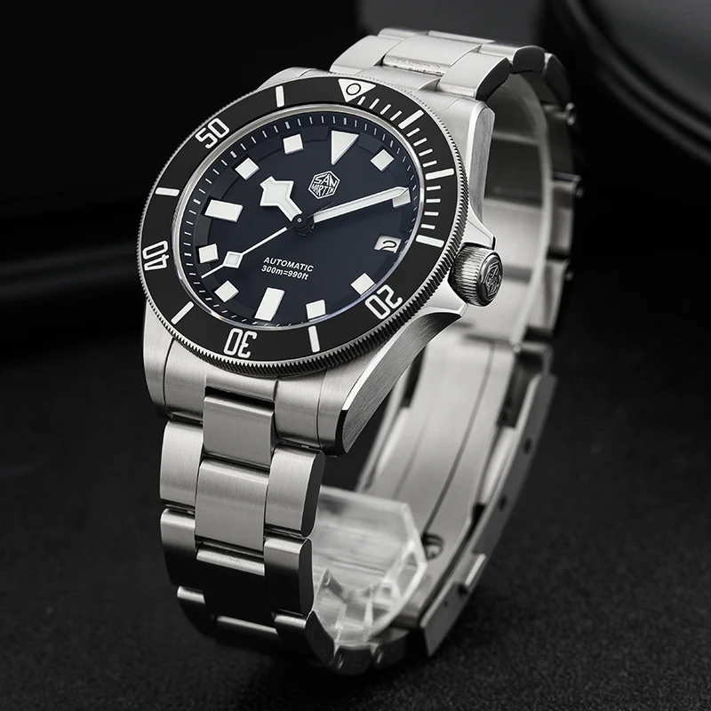 Reloj de Buceo San Martin SN0121TE de Titanio, Movimiento Automático ST2130, Titanio Grado 5, Resistente al Agua 120 Clicks, 300m