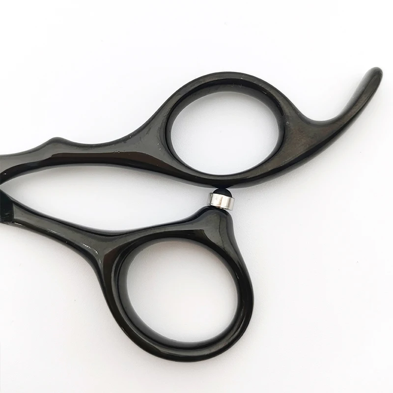 Tijeras JOHN para cortar el cabello, tijeras japonesas 440c con revestimiento de titanio, tijeras de 6 pulgadas, tijeras negras, tijeras profesionales para peluquero