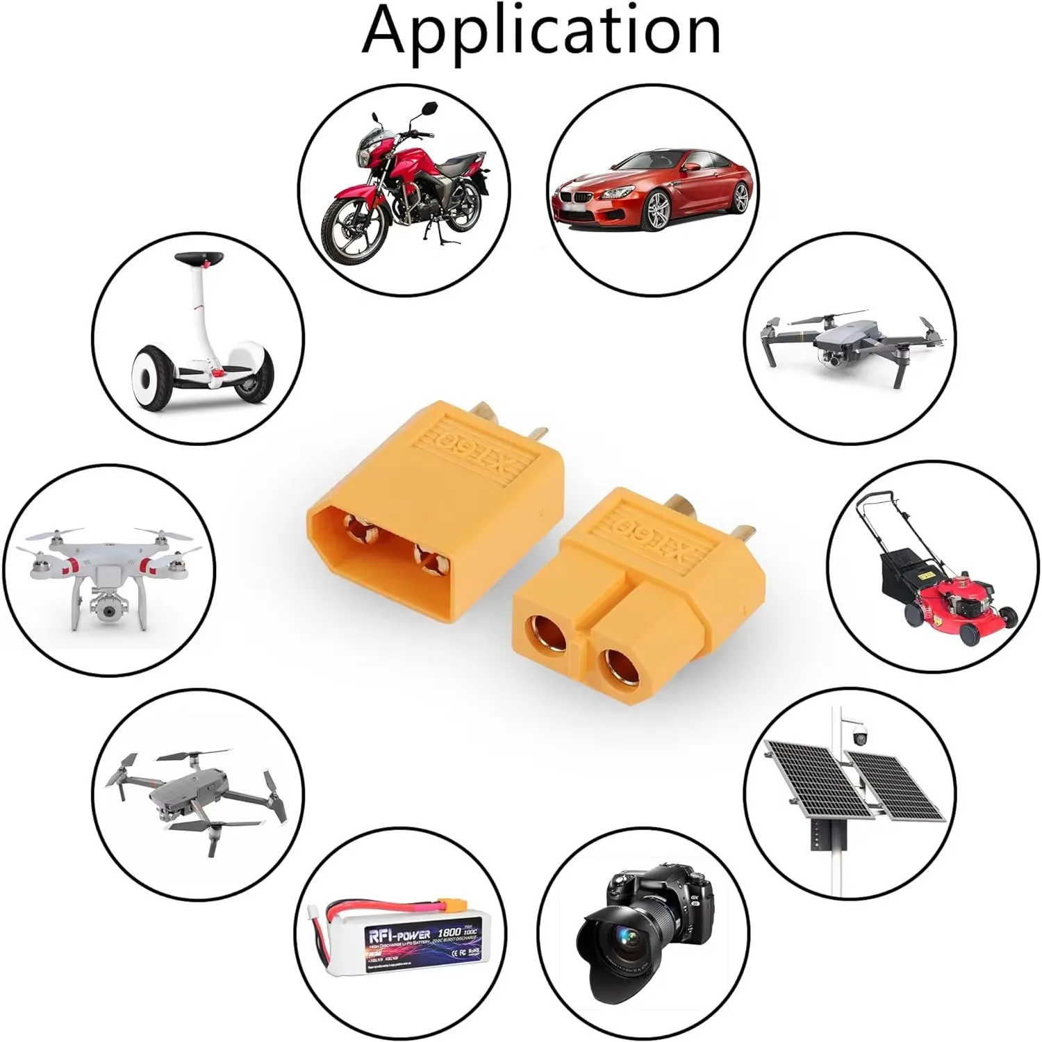 Conectores XT60 de 10/20 piezas, conectores macho y hembra XT60, enchufes de alimentación para baterías Lipo RC, coches de control remoto, aviones