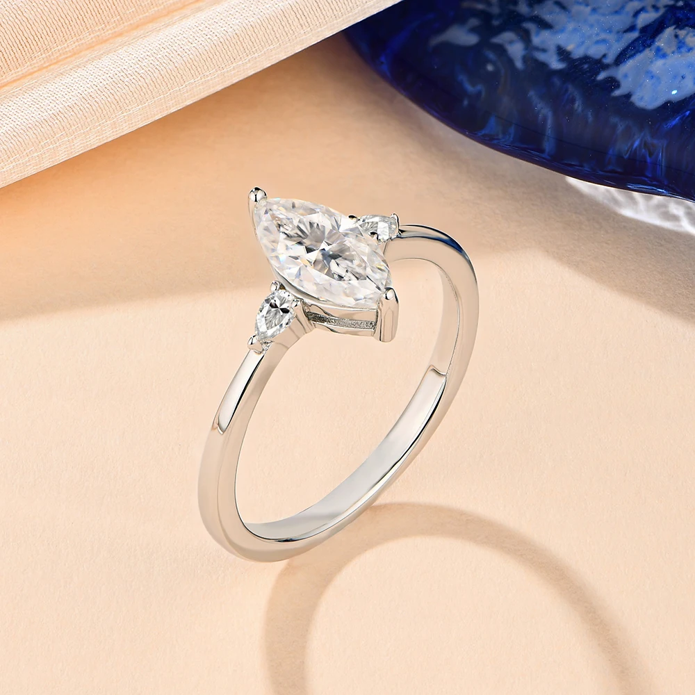 ATTAGEMS-Anillo de moissanita 2023 para hombre y mujer, Sortija de plata de ley 925 auténtica, joyería fina de aniversario, regalo de boda, 1 quilate
