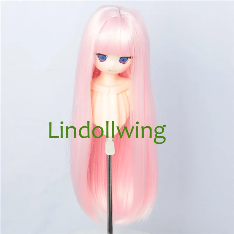 Peluca BJD 1/3 Pullip Dal DD Dollfie peluca de muñeca peluca de colección larga de 8-9 pulgadas