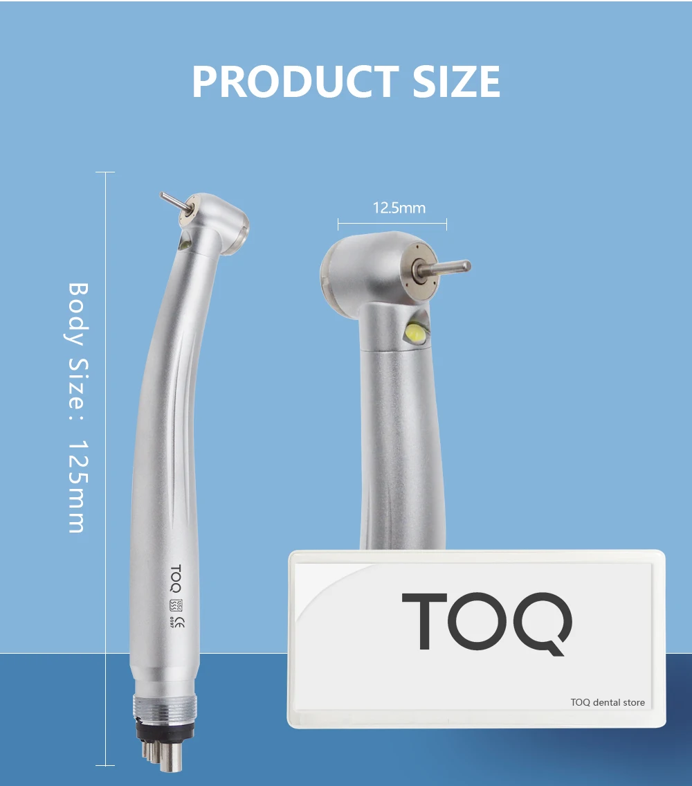 Máquina perforadora de rocas con envío gratis, generador LED dental, pieza de mano de alta velocidad con botón pulsador, turbina de aire, triple irrigación.