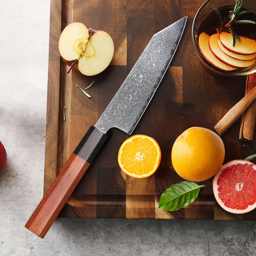 TURWHO-cuchillo de cocina de 5 ", cuchillos de Chef de acero damasco forjado a mano japonés, pelador de carne vegetal, cuchillo de fruta, herramientas de cocina