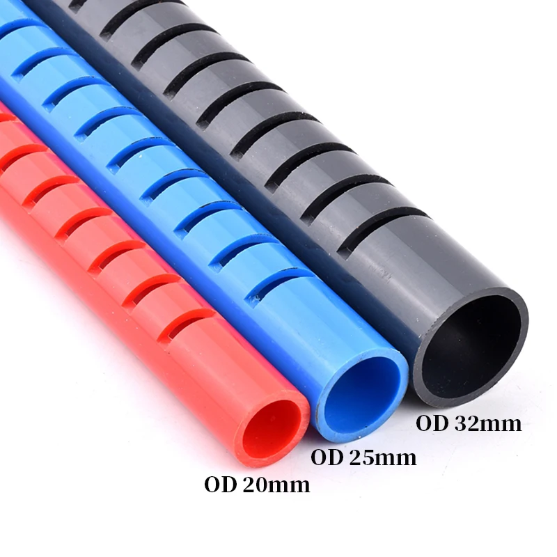 Tubo de aireación de tanque de peces de acuario de PVC OD 20 ~ 50mm jardín goteo de agua Downcomer Cess-Pipe filtro accesorios drenaje Deluge tubo de lluvia